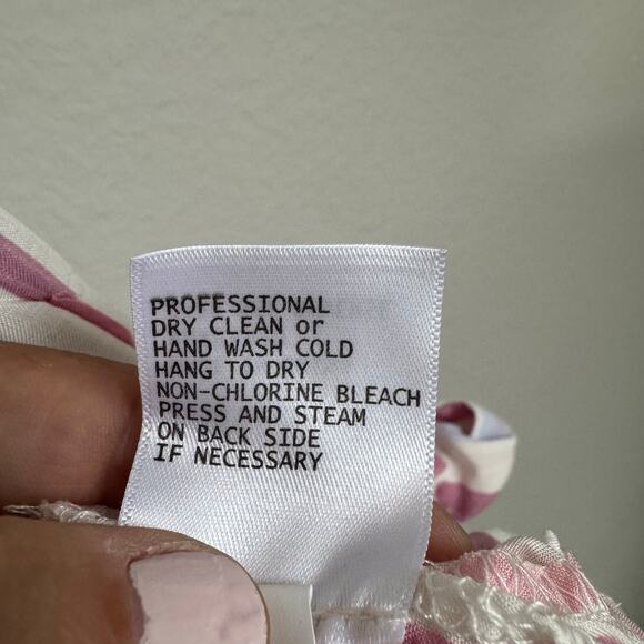 Adrienne Vittadini Women's Top Size 3X Pink White Striped Feminine Barbiecore - Picture 8 of 12